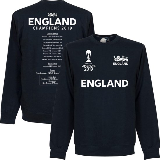 Engeland Cricket World Cup Winners Road to Victory Sweater - Navy - M