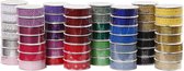 Lace tape set, b: 15 mm, 56x3 m, diverse kleuren