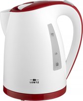 Lentz 74130 - Waterkoker - 1.7 liter - wit-rood