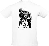 Merkloos Gangster - Hoodie - Pistool - Shotgun - Geweldadig - Agressief - Kwaad Unisex T-shirt 2XL