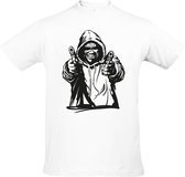 Merkloos Gangster - Hoodie - Pistool - Shotgun - Geweldadig - Agressief - Kwaad Unisex T-shirt 2XL