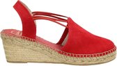 Toni Pons Tremp dames espadrille op sleehak - Rood - Maat 43