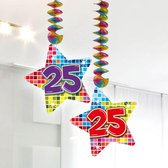 Spiraalversiering Birthday Blocks 25 jaar - 2 stuks