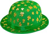St. Patricks Day verkleed bolhoed groen met gouden klavers - Ierland feest hoedjes voor volwassenen