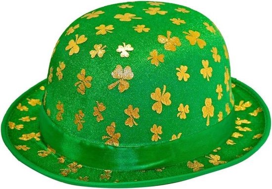 St.Patricks Day habiller chapeau melon vert avec des trèfles dorés -  Irlande chapeaux... | bol.com