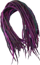 Dragon Dreads Dreadlocks Mix & Match 10 Wool Paars/Groen