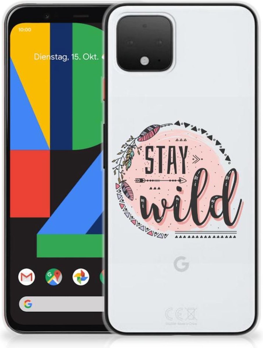 Google Pixel 4 Telefoonhoesje met Naam Boho Stay Wild
