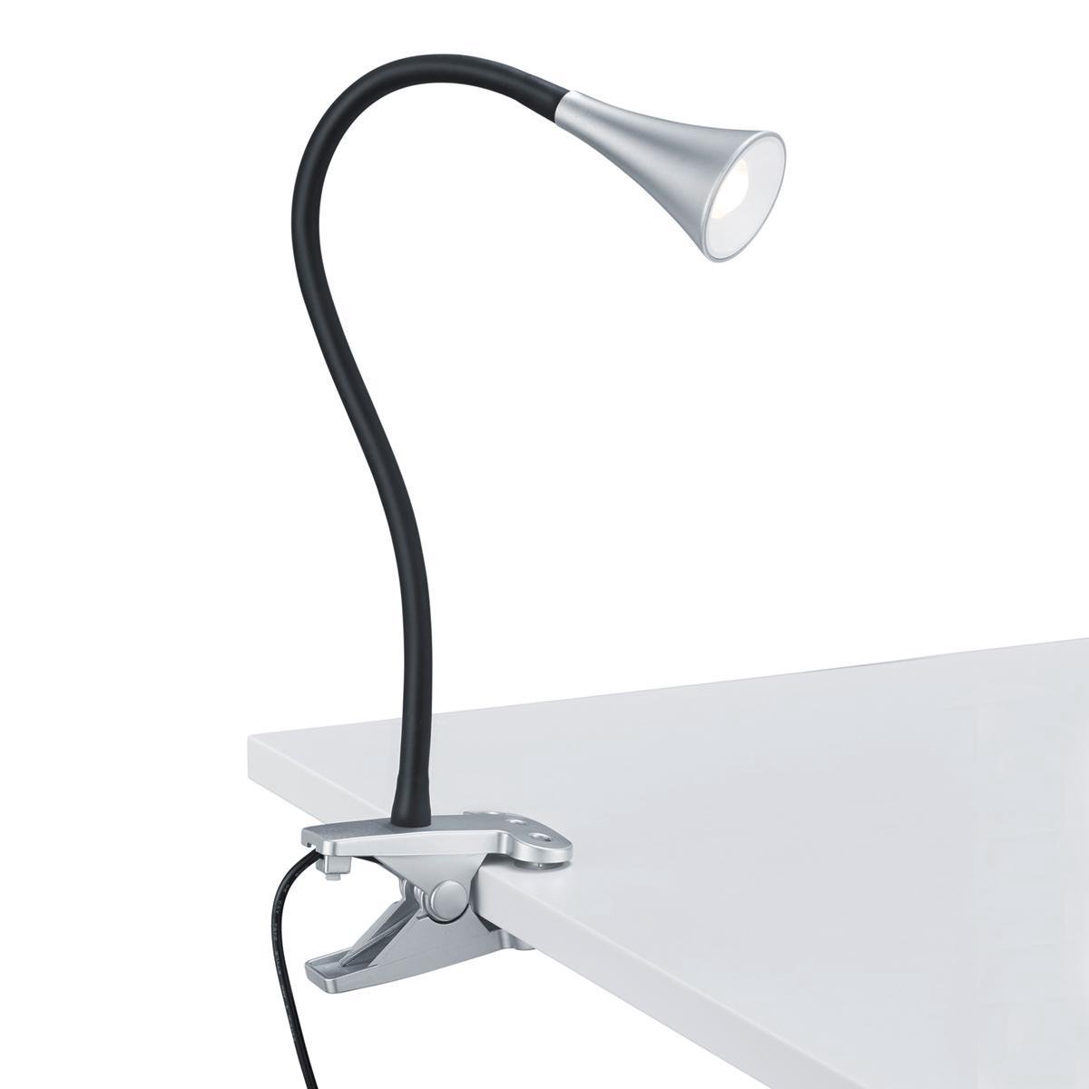Reality, Klemlamp, Viper incl. 1 x LED,SMD,3,0 Watt,3000K,260 Lm. Kunststof, Titaan, Armatuur: Kunststof, Titaan L:6,2cm, H:35,0cm, Ø:33,0cm Reality, Klemlamp, Viper incl. 1 x LED,SMD,3,0 Watt,3000K,260 Lm. Kunststof, Titaan, Armatuur: Kunststof, Titaan L:6,2cm, H:35,0cm, Ø:33,0cm