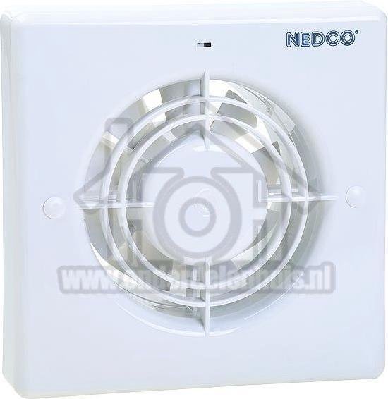 Nedco Ventilator Ventilator met vochtsensor en timer Voor badkamer en toilet, Diameter