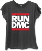 Run DMC Dames Tshirt -L- Logo Zwart