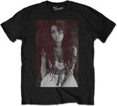 Amy Winehouse Heren Tshirt -XL- Back To Black Chalk Board Zwart