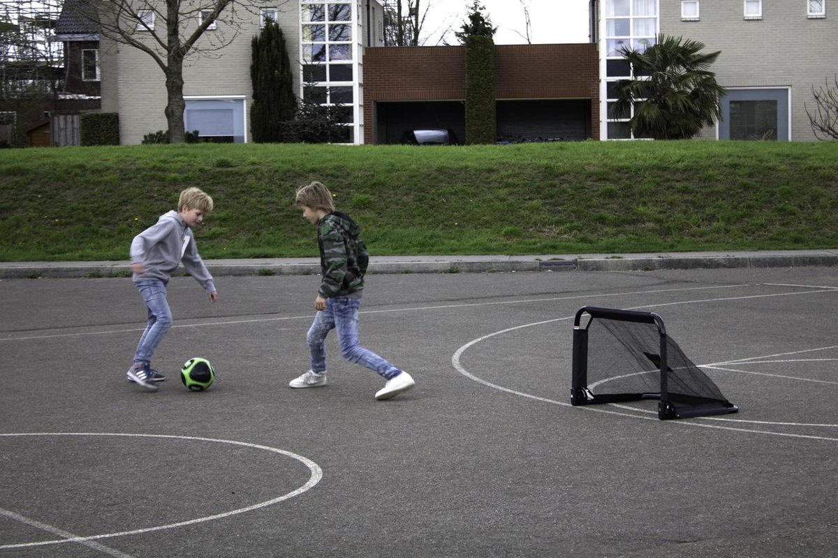 EXIT Pico Stalen Voetbaldoel 90x60cm - Set van 2 - Voetbal Goal - Voor Kinderen - Tuin - Zwart — afbeelding 12