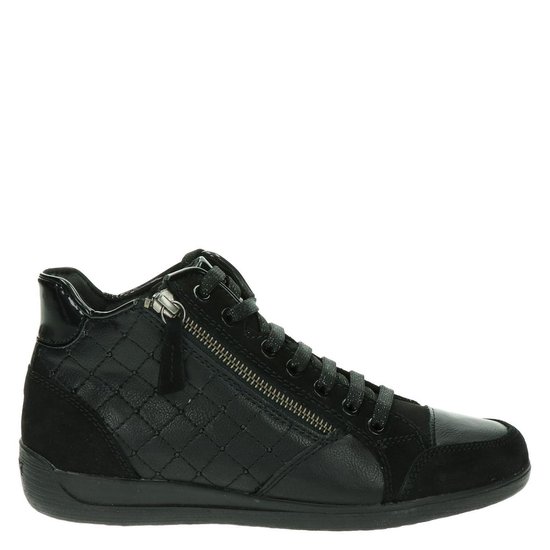 Geox D Myria Sneakers Voor in het Zwart Dames Schoenen voor voor Sneakers voor Lage sneakers 
