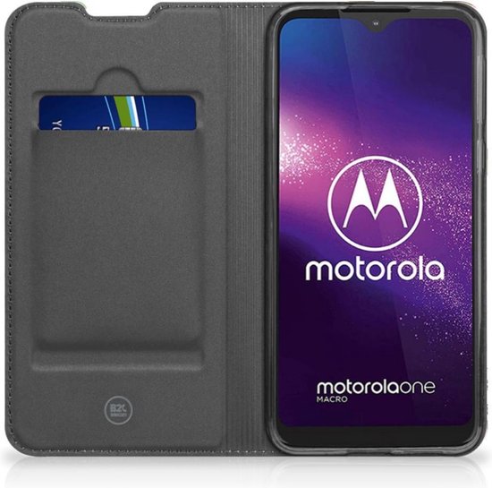 Crème glacée Motorola One Macro Flip Style Cover | bol.com