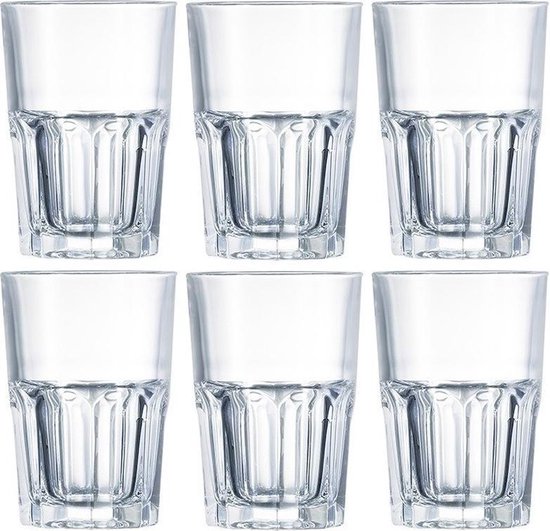 Bol Com 6x Drinkglazen Waterglazen Transparant 400 Ml Limonade Sap Glas 6 Stuks