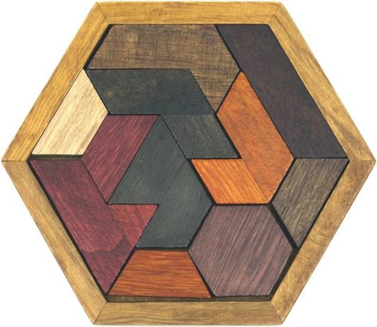 GadgetBay Houten Hexagon Puzzel - Denkpuzzel - Moeilijk spelletje en leuk als cadeau |... bol.com