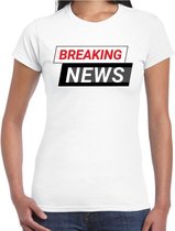 Breaking News t-shirt wit voor dames M