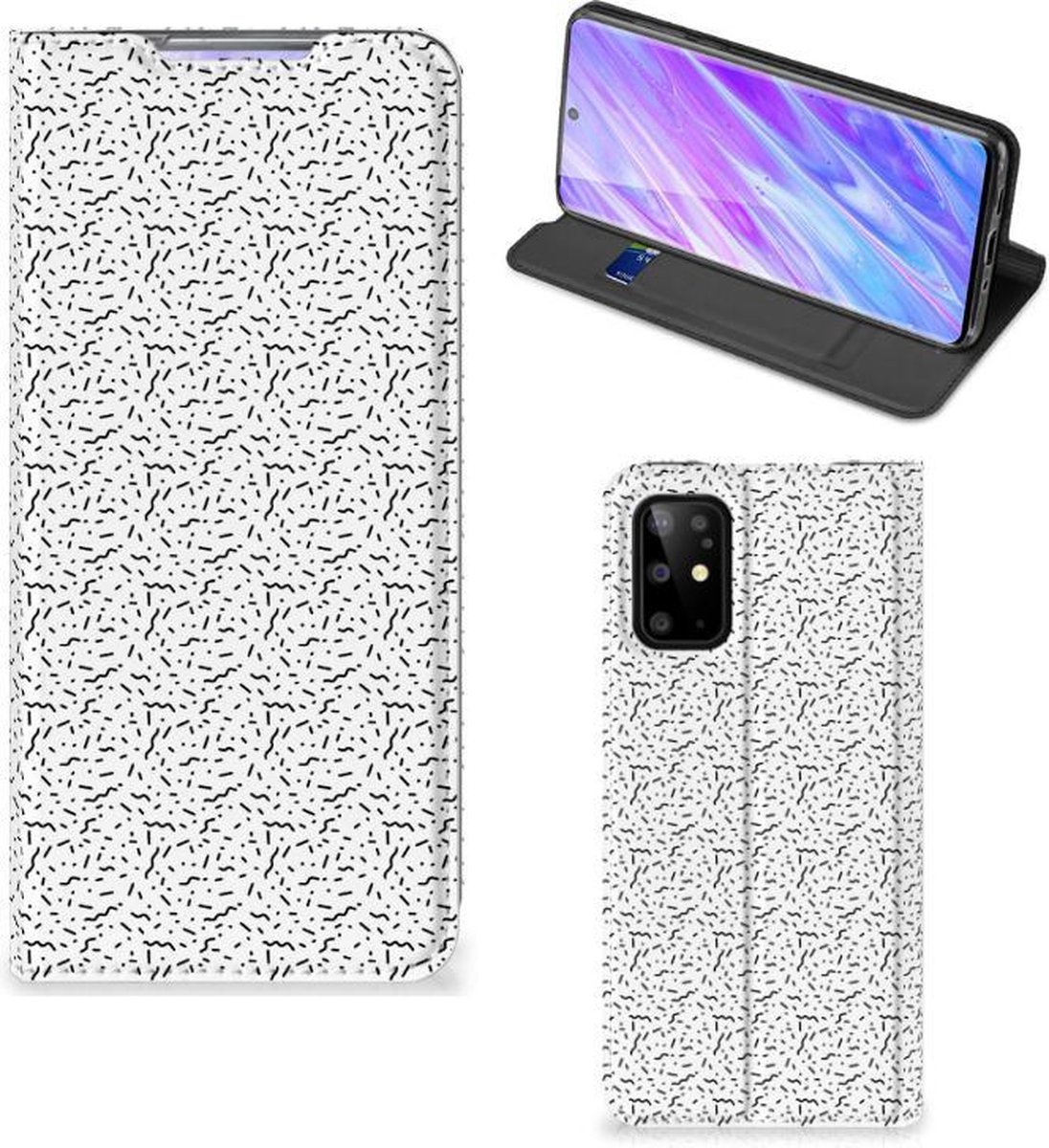 Samsung Galaxy S20 Plus Hoesje met Magneet Stripes Dots