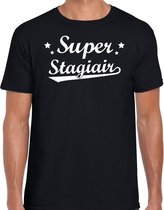 Super Stagiair cadeau t-shirt zwart voor heren S