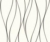 CHIQUE STREPEN BEHANG | Modern - wit zwart roze - A.S. Création Trendwall