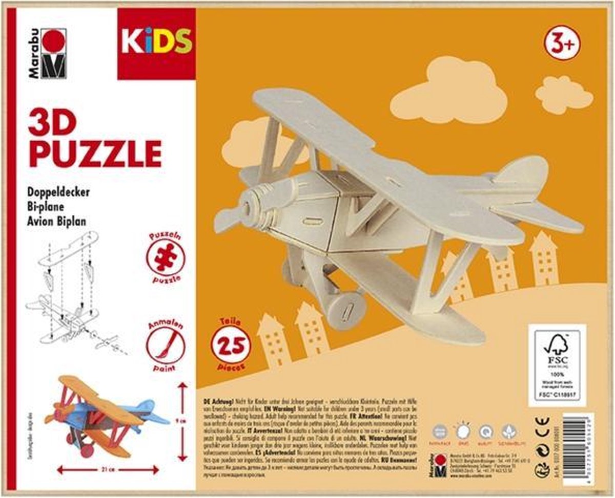 Marabu 0317000000001 puzzel 3D-puzzel 25 stuk(s) Voertuigen