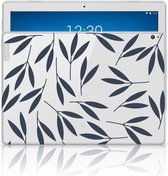 Lenovo Tab P10 Siliconen Hoesje Leaves Blue