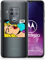 Silicone Back Cover Motorola One Zoom Popart Oh Yes