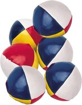 6x Gekleurde jongleerballen 6,5 cm - Jongleerballen speelballen ballengooien