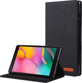 Case2go - Tablet hoes geschikt voor Samsung Galaxy Tab A 8.0 (2019) - Book Case met Soft TPU houder - Zwart