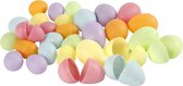 Eieren, H: 4,5+6 cm, d 3+4 cm, pastelkleuren, 720 stuk/ 1 doos