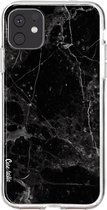 Casetastic Apple iPhone 11 Hoesje - Softcover Hoesje met Design - Black Marble Print