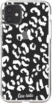 Casetastic Apple iPhone 11 Hoesje - Softcover Hoesje met Design - Leopard Print White Print