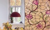Patifix Raamfolie Glas In Lood - Zelfklevend - 45x200 cm - Bloemen