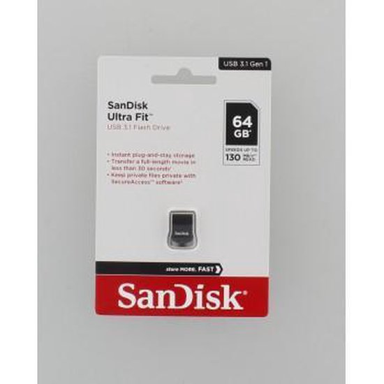 Sandisk Ultra Fit | 64 GB | USB 3.0A - USB Stick | bol.com