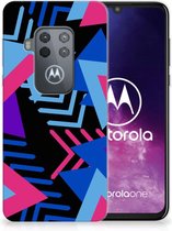 TPU Hoesje Motorola One Zoom Funky Triangle