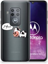 Motorola One Zoom Telefoonhoesje met Naam Cow