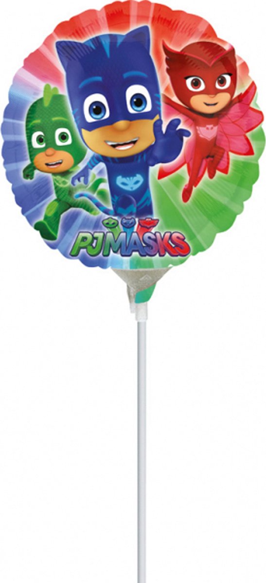PJ Masks™ ballon op stokje 23 cm - Feestdecoratievoorwerp