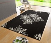 Modern vloerkleed Blossom - zwart 120x170 cm