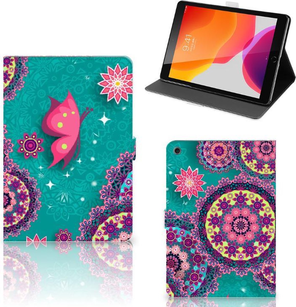 iPad 10.2 2019 | iPad 10.2 2020 | 10.2 2021 Hoes Cirkels en Vlinders