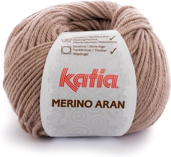 Katia Merino Aran - 74 donkerbeige - Merinogaren