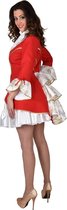 Magic By Freddy's - Middeleeuwen & Renaissance Kostuum - Ruches Slipjas Rood Met Pailletten Vrouw - rood - Small - Carnavalskleding - Verkleedkleding