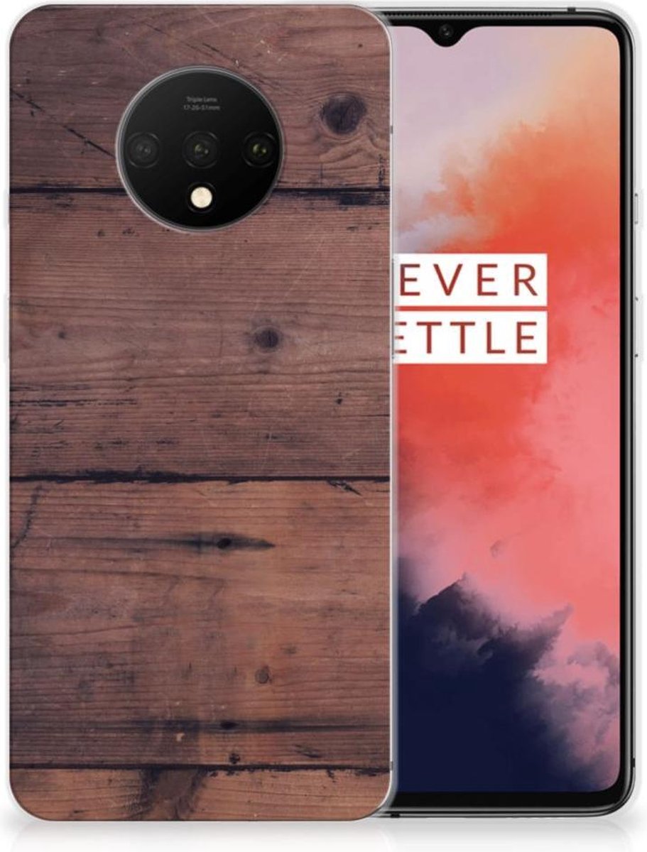OnePlus 7T Bumper Hoesje Old Wood