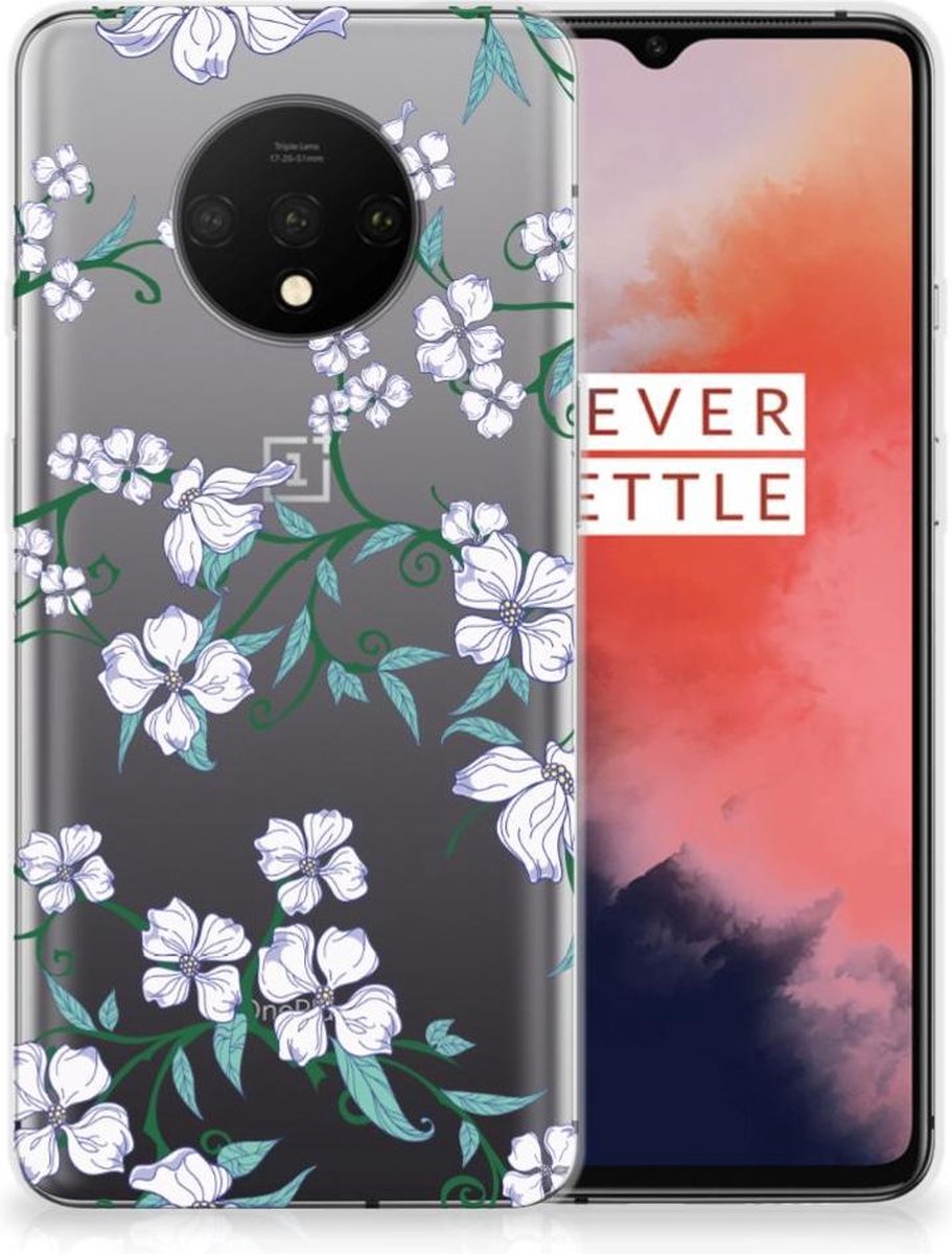 OnePlus 7T Uniek TPU Case Blossom White