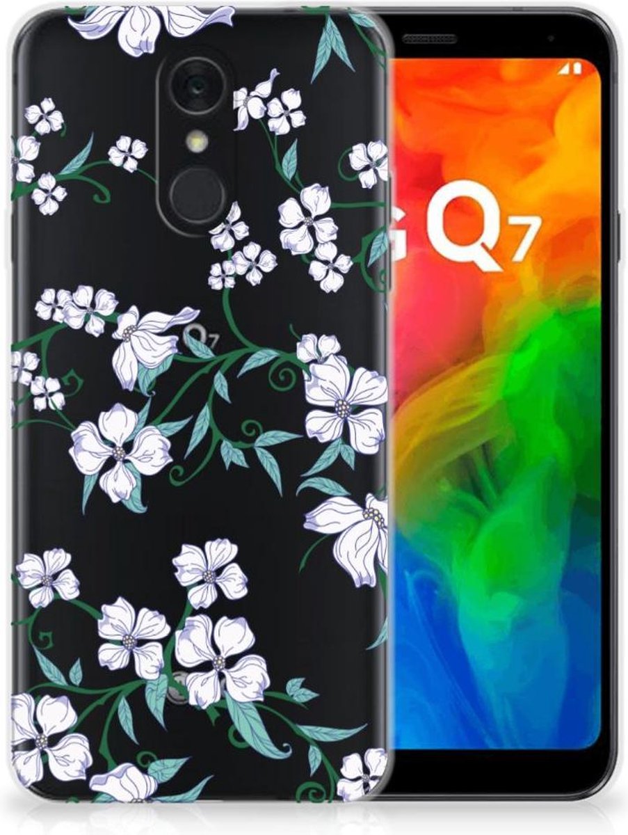 LG Q7 Uniek TPU Case Blossom White