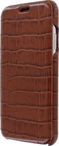 iPhone 11 Pro Max Bookcase hoesje - Graffi - Croco Cognac - Leer