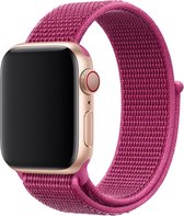 Shop4 - Bandje voor Apple Watch 1 42mm - Nylon Donker Roze
