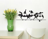 3D Sticker Decoratie Three Birds Minica Wall Sticker Mural Wall Decal Decor