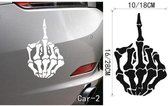 3D Sticker Decoratie Skelet Vingers en Dieren Auto Stickers Auto-sticker voor Cartoon Patroon Auto Styling Vinyl Zelfklevende Waterdichte Auto-stickers - Car2 / Small