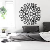 3D Sticker Decoratie 56x56cm Pinturas Murais Yoga Wall Decal Bedroom Yoga Mandala Menhdi Flower Pattern Ornament Om Indian Living Room Wall Sticker - Multi