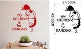 3D Sticker Decoratie Keuken Muurstickers Chef De Cuisine Verwijderbare muurstickers Vinyl Wall Art Cuisine Home Decor Vinyl Decal voor hotel en gezin - Chef5 / Small